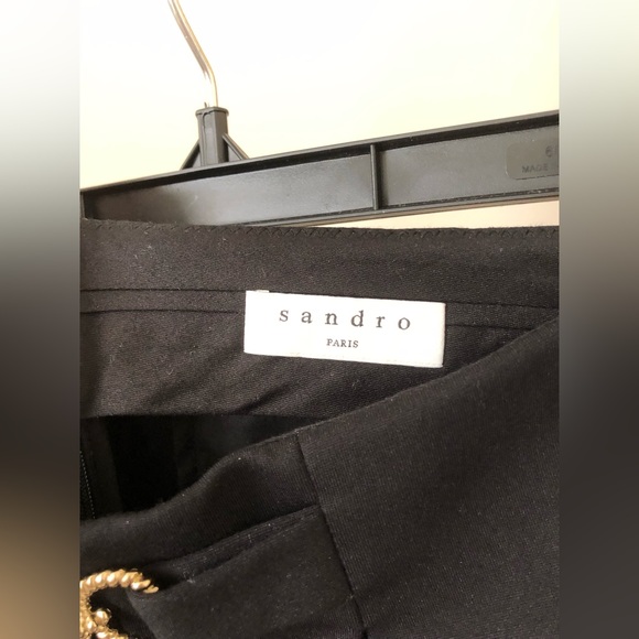 NWOT Sandro High-Waist Black Pants - Picture 6 of 7